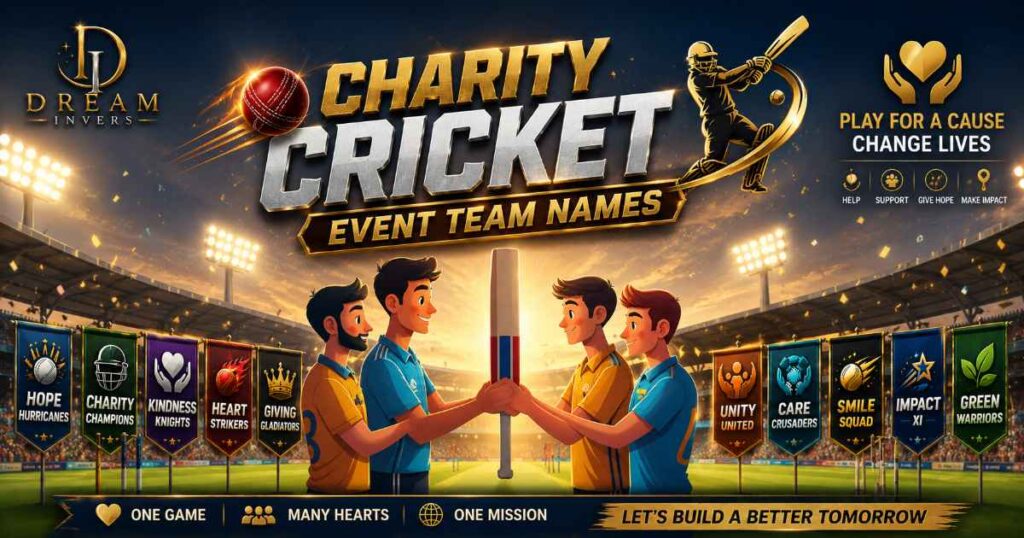 Charity Cricket Event Team Names